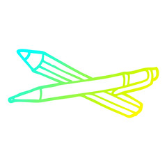 cold gradient line drawing cartoon pen