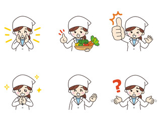 栄養士の女性セット