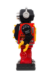 Vintage tin robot toy