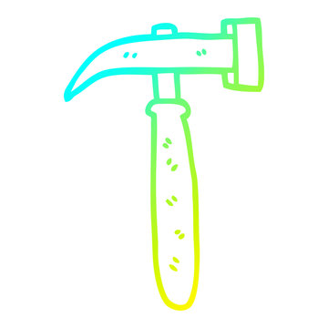recommend clip art: cold gradient line drawing cartoon hammer
