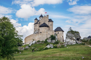 Fototapeta na wymiar Bobolice Castle in Silesia, Poland