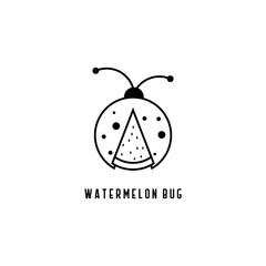 watermelon bug logo design