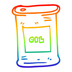 rainbow gradient line drawing cartoon motor oil