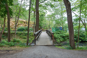 Bridge in Årsta forest in Stockholm