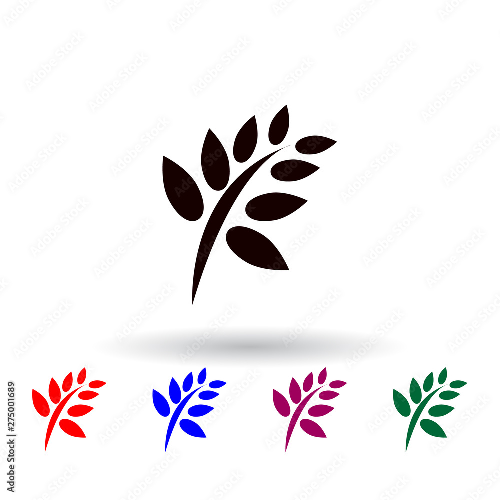 Poster stalk with leaves multi color icon. elements of farm set. simple icon for websites, web design, mobi