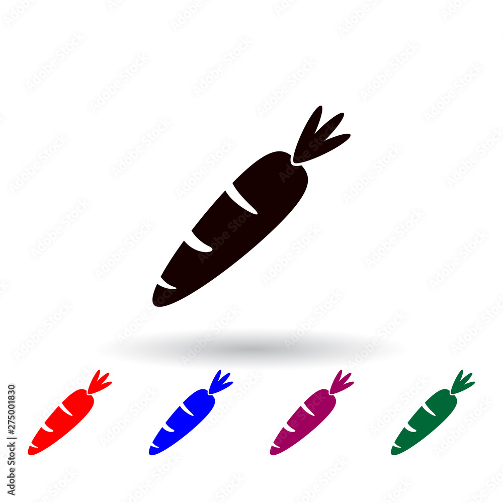 Poster carrot multi color icon. elements of farm set. simple icon for websites, web design, mobile app, inf