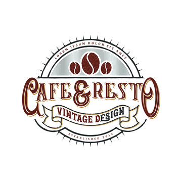 Coffee cafe drink logo label, cafe bar icon product design simple minimalist.
