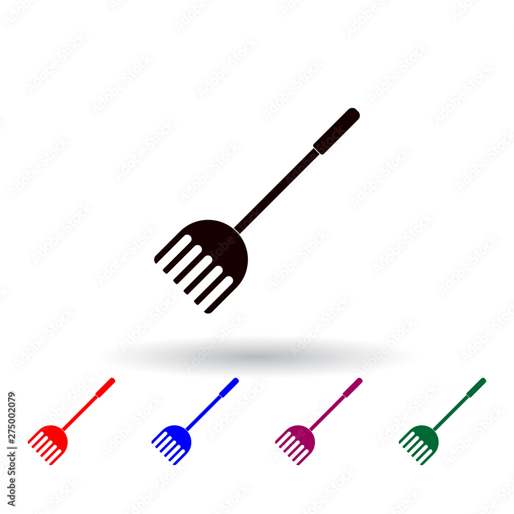 Poster forks multi color icon. elements of farm set. simple icon for websites, web design, mobile app, info