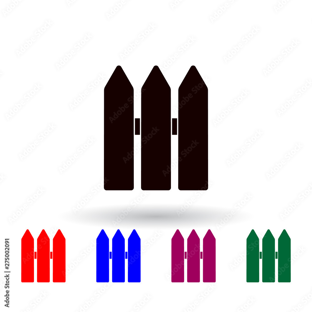 Poster country fence multi color icon. elements of farm set. simple icon for websites, web design, mobile a