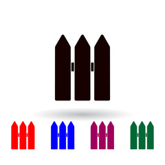 country fence multi color icon. Elements of farm set. Simple icon for websites, web design, mobile app, info graphics