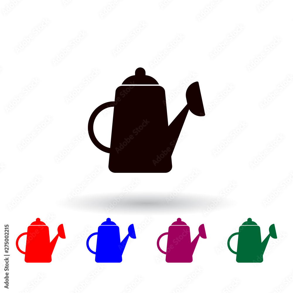 Aufkleber garden watering can multi color icon. elements of farm set. simple icon for websites, web design, mo