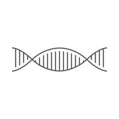 DNA structure vector icon isolated on white background