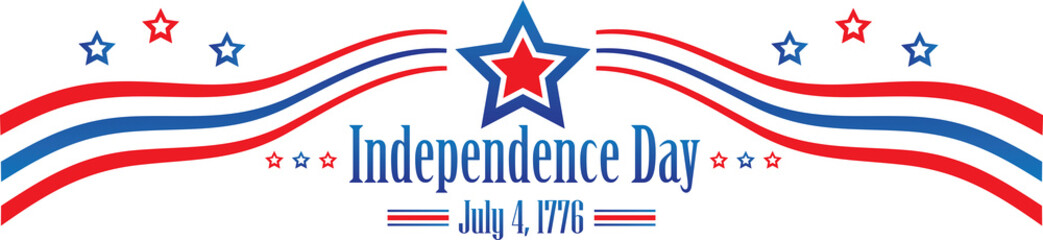 Independence Day Banner July 4, 1776