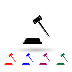 hammer multi color icon. Elements of finance set. Simple icon for websites, web design, mobile app, info graphics