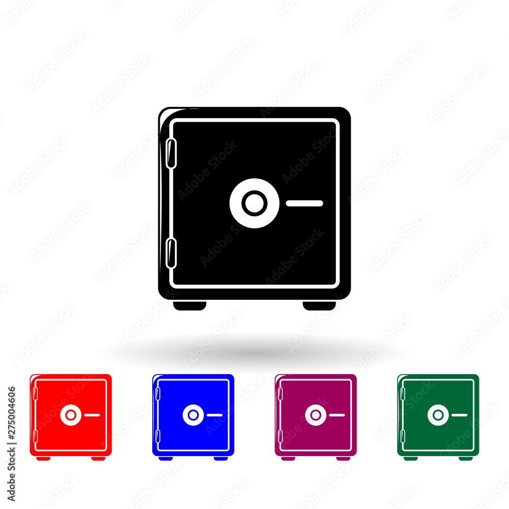 Poster safe multi color icon. elements of finance set. simple icon for websites, web design, mobile app, in