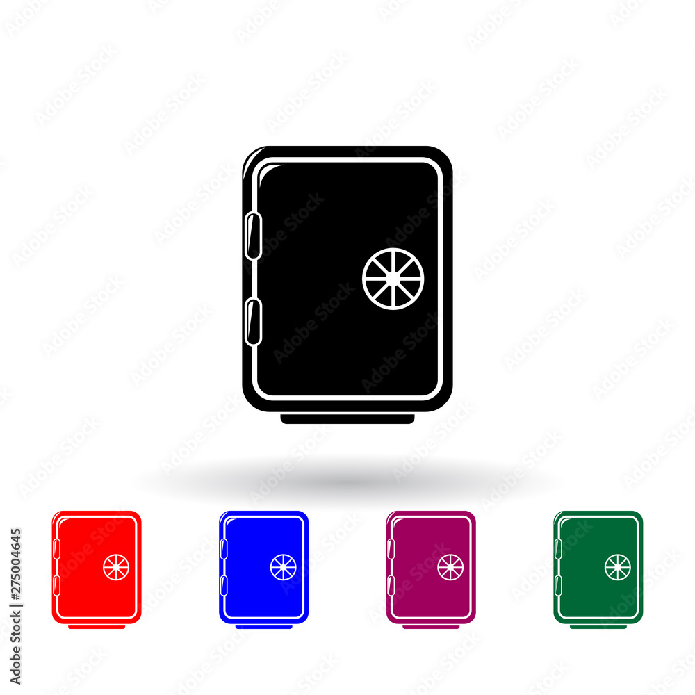 Poster safe multi color icon. elements of finance set. simple icon for websites, web design, mobile app, in
