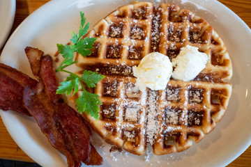 Bacon and waffles