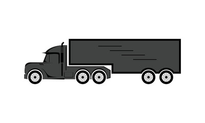 Cargo truck vector icon