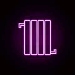 heating radiator neon icon. Elements of home things set. Simple icon for websites, web design, mobile app, info graphics