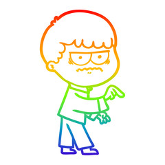 rainbow gradient line drawing cartoon illustration