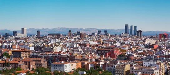 Afwasbaar Fotobehang Madrid skyline madrid