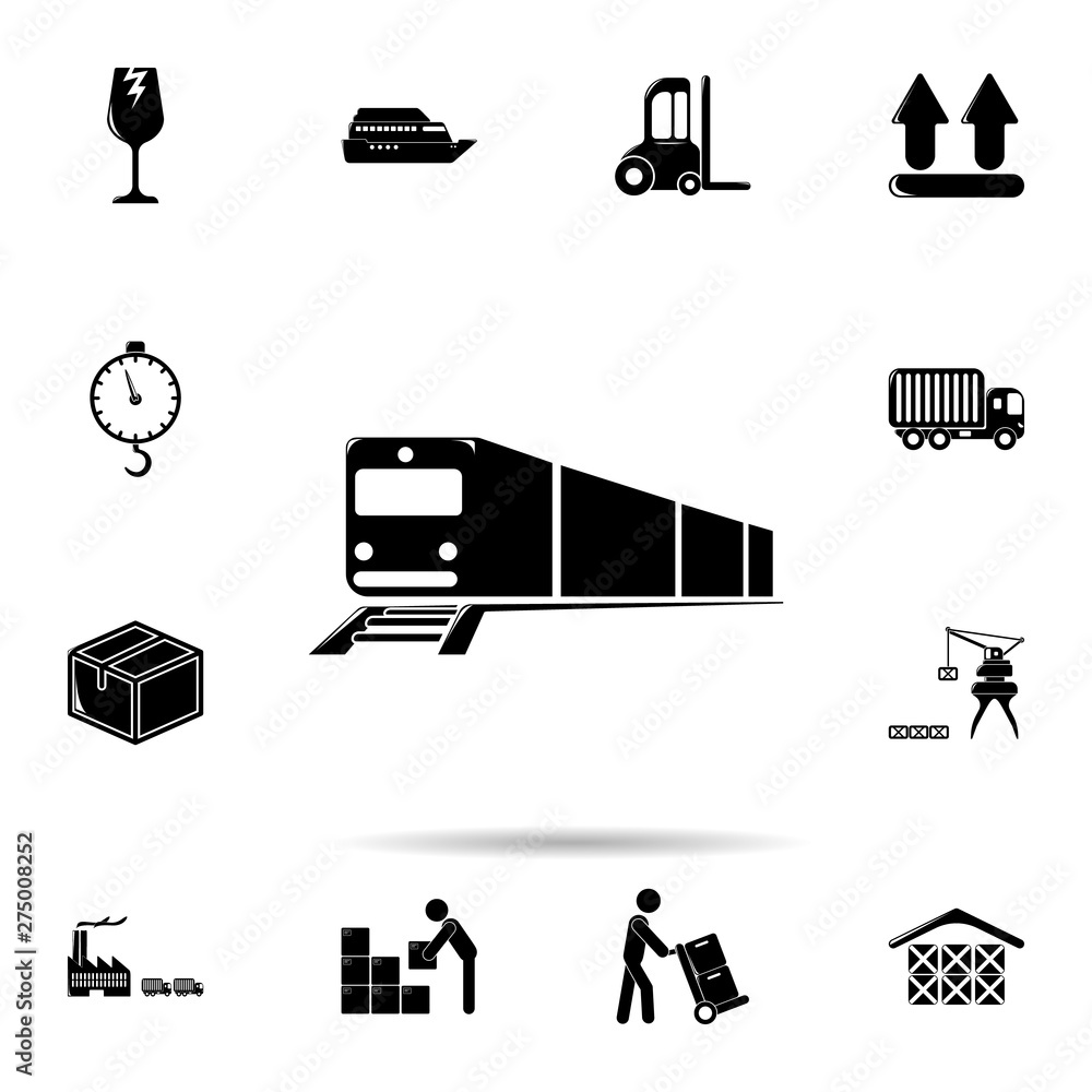 Poster a train of a train icon. universal set of logistic for website design and development, app developme