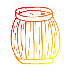 warm gradient line drawing cartoon barrel