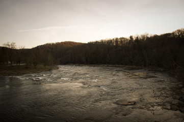 Obraz premium sunset on the river
