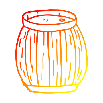 recommend clip art: warm gradient line drawing cartoon barrel