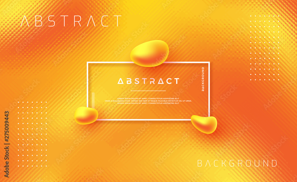 Poster printdynamic textured background design in 3d style with orange color. trendy background with trendy