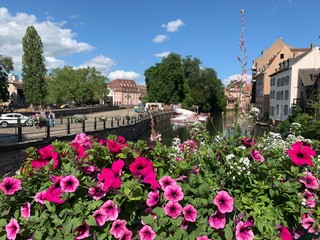 Fototapeta na wymiar A view from Strasbourg in Alsace region of France