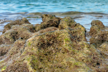 Porto de Galinhas, Ipojuca, Pernambuco, Brazil - May, 2019: one of the most beautiful beaches in the world, where you can take a raft and go visit natural pools on the coast
