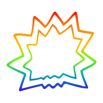 recommend clip art: rainbow gradient line drawing cartoon of explosion