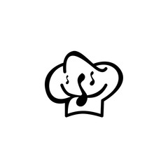 musical melody chef clever logo