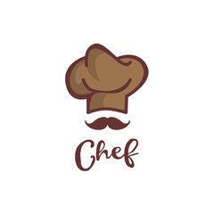 brown chef hat and moustache