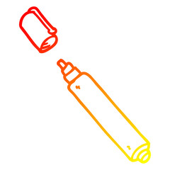 warm gradient line drawing cartoon office pen