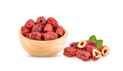 Dried Jujube on white background