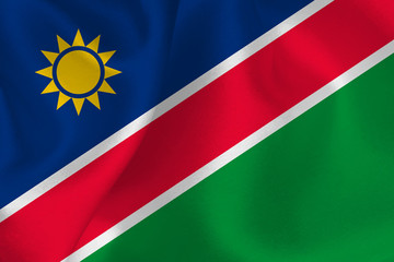 ナミビア　 国旗　シルク　背景