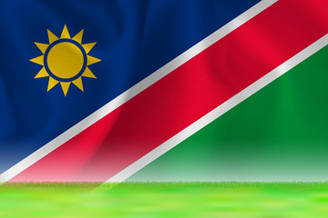 ナミビア　 国旗　グランド　背景