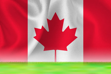 カナダ　 国旗　グランド　背景