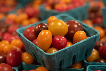 cherry tomatoes in basket