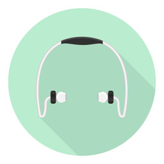Fototapeta premium flat icon of modern tech wireless headphone