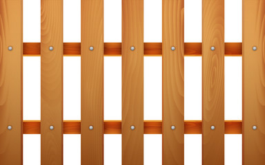 wooden wall on the white background