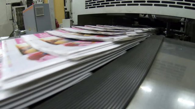 print plant factory printing offset newspaper closeup