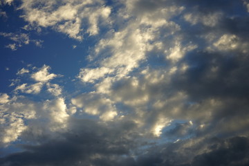 background clouds in the evening sky