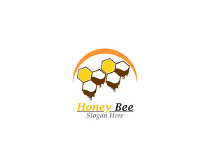 Bee and Honey logo template
