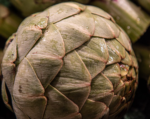 Fresh Artichoke at farmers market