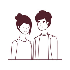 silhouette of couple in white background character
