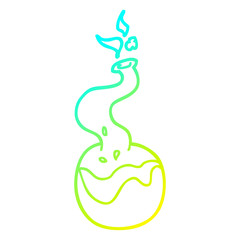 cold gradient line drawing cartoon experiment potions