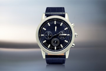 Men's mechanical watch on dark  background - Powered by Adobe